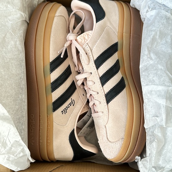 NWT Adidas Gazelle Bold Wonder Quartz / Core Black / Core Black - Picture 9 of 14